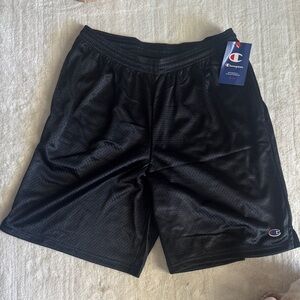 Champion Men's Jet Black Athletic Shorts